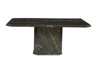 A Contemporary Black and White Marble Dining Table