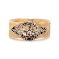 BICOLOR GOLD AND DIAMOND BANGLE BRACELET