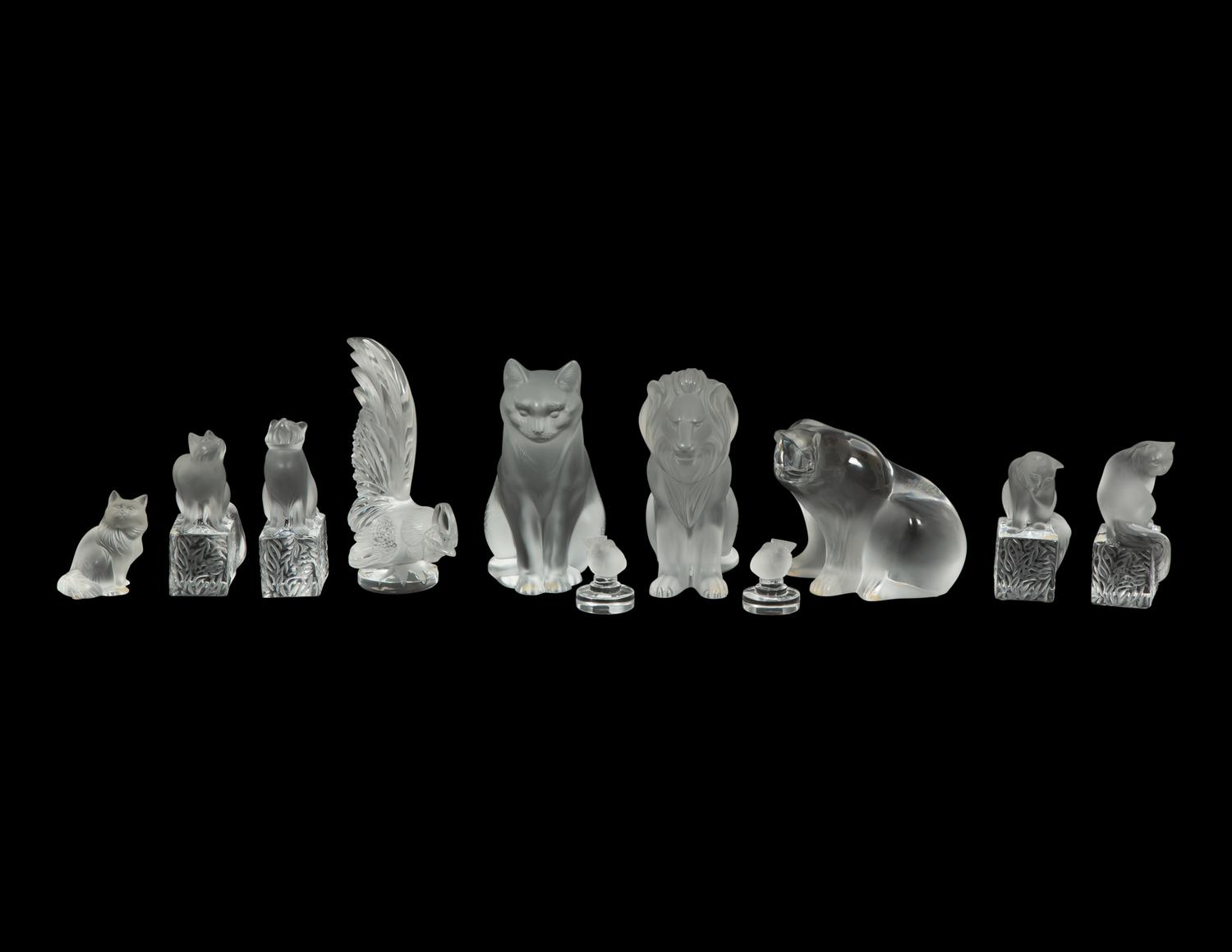 A Collection of Lalique Animal Figures