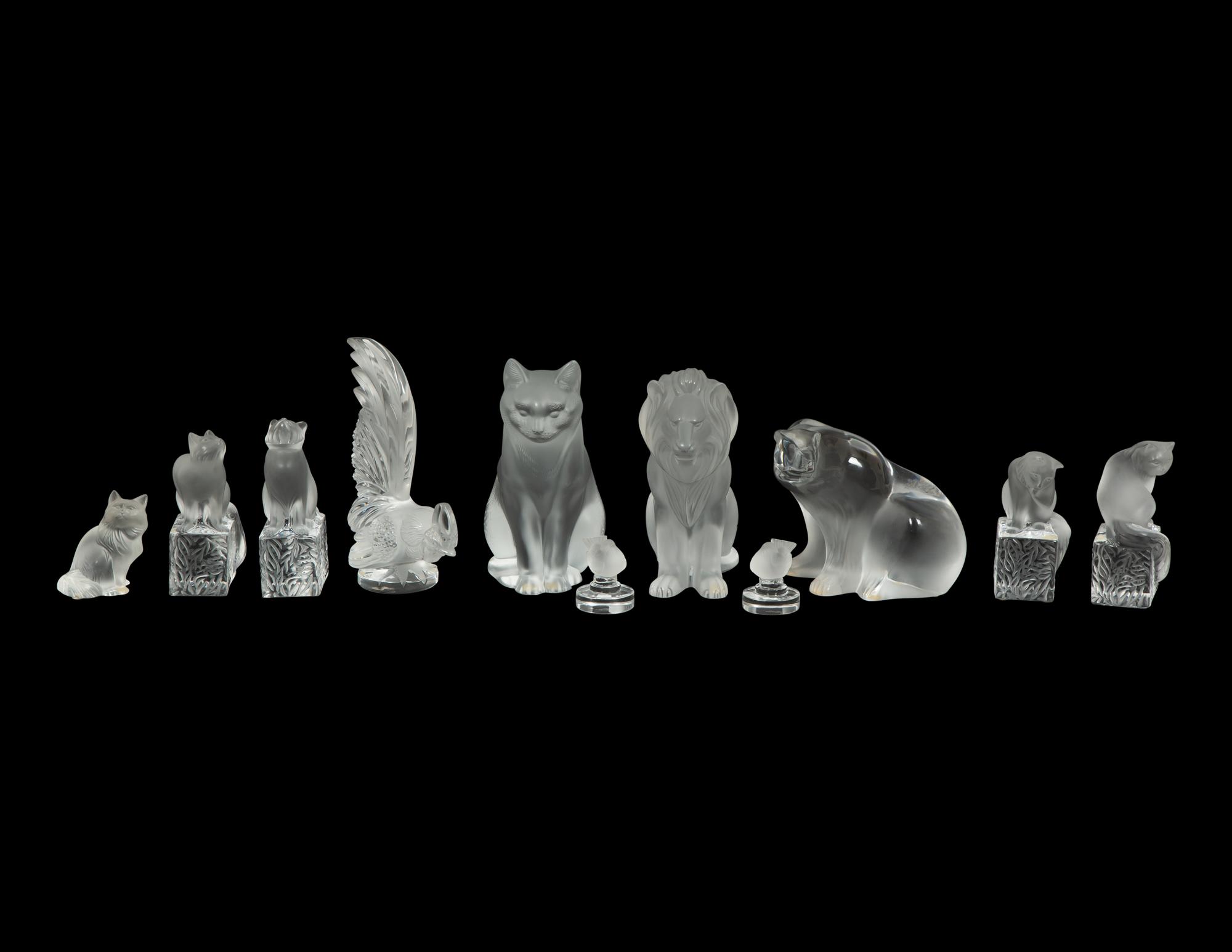 A Collection of Lalique Animal Figures
