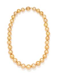 CULTURED GOLDEN SOUTH SEA PEARL NECKLACE