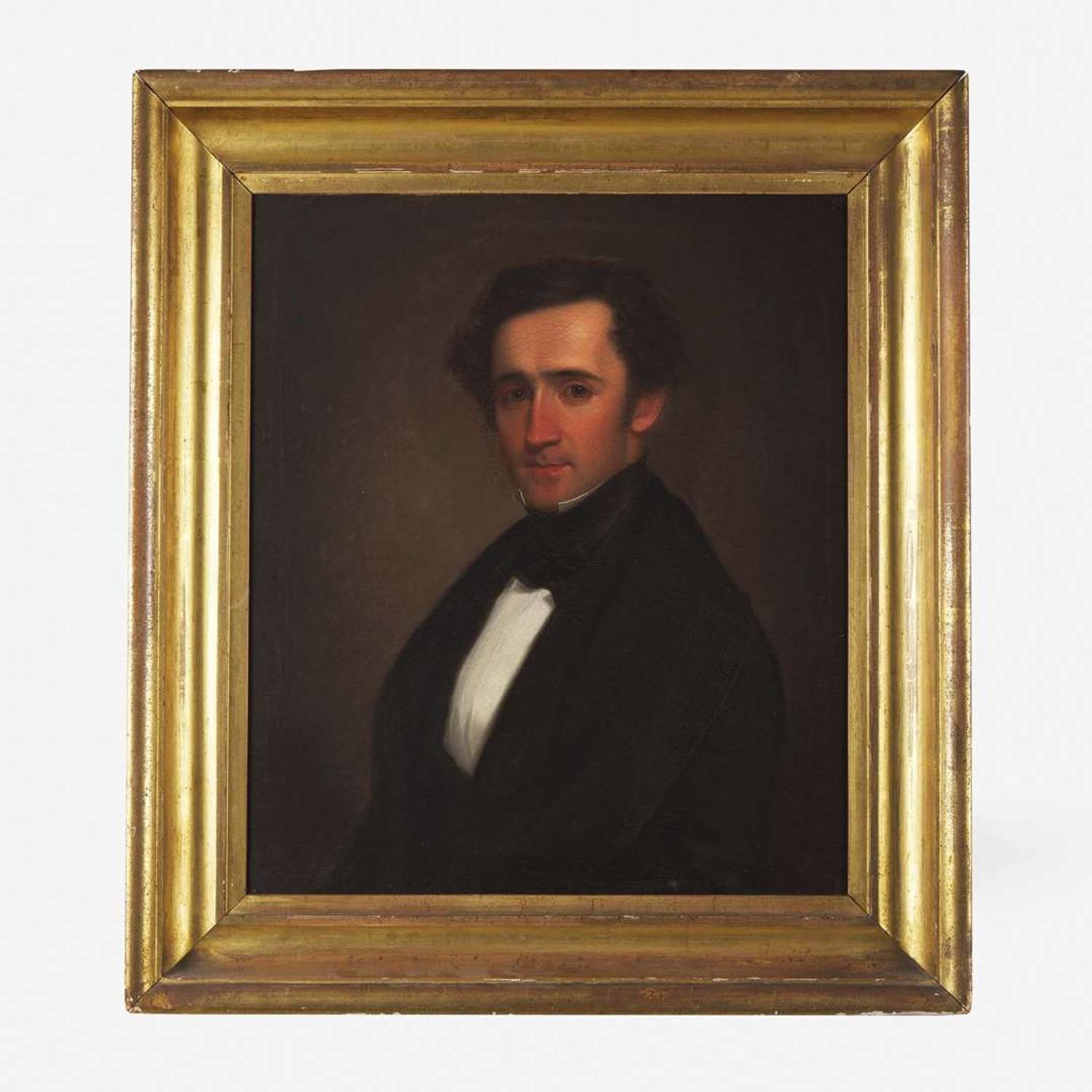 Attributed to Samuel Bell Waugh (1814-1885) Portrait of George Hudson Beaman (1810-1899) of Poultney, VT