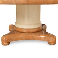 A Contemporary Faux Bone and Faux Marble Veneered Dining Table