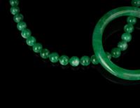 A Jadeite Bead Necklace and Bangle