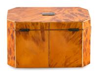 A Regency Tortoise Shell Octagonal Tea Caddy