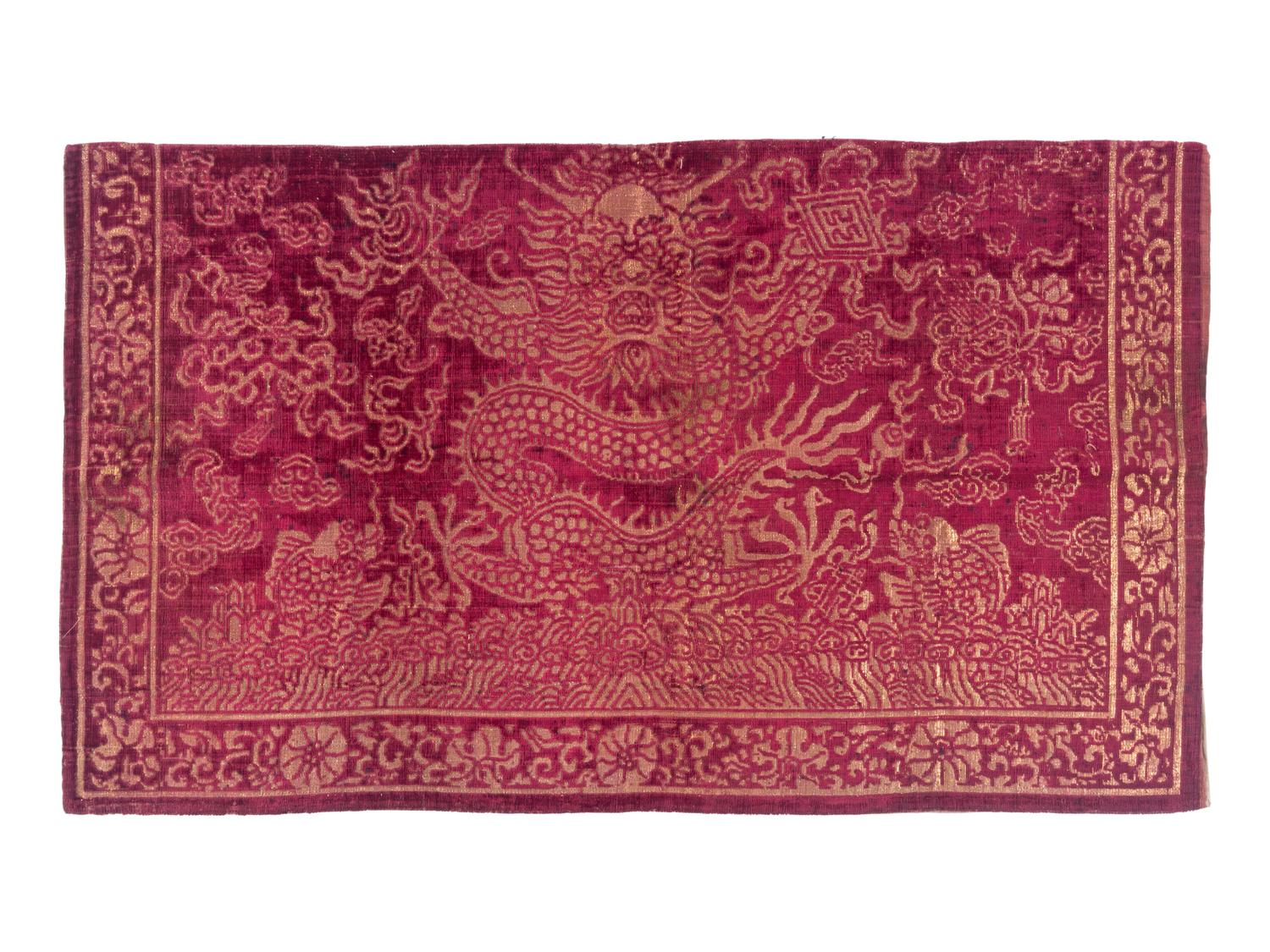 Five Chinese Embroidered Silk Panels