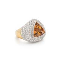 TOPAZ AND DIAMOND RING