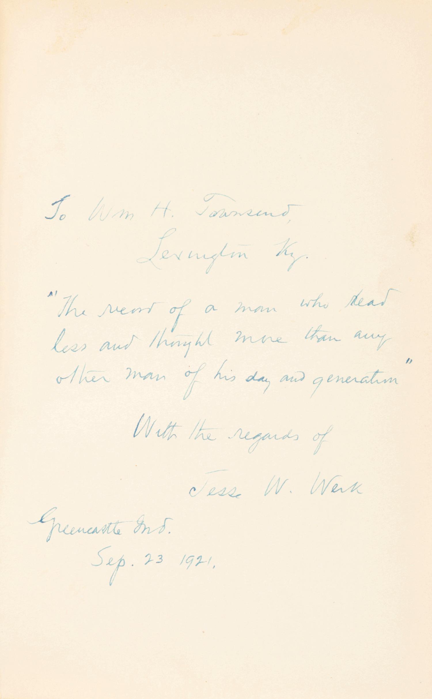[LINCOLN, Abraham (1809-1865)]. HERNDON, William H. and Jesse William WEIK. Herndon's Lincoln: The True Story of a Great Life . Chicago, etc.: Belford, Clarke & Company, 1889.