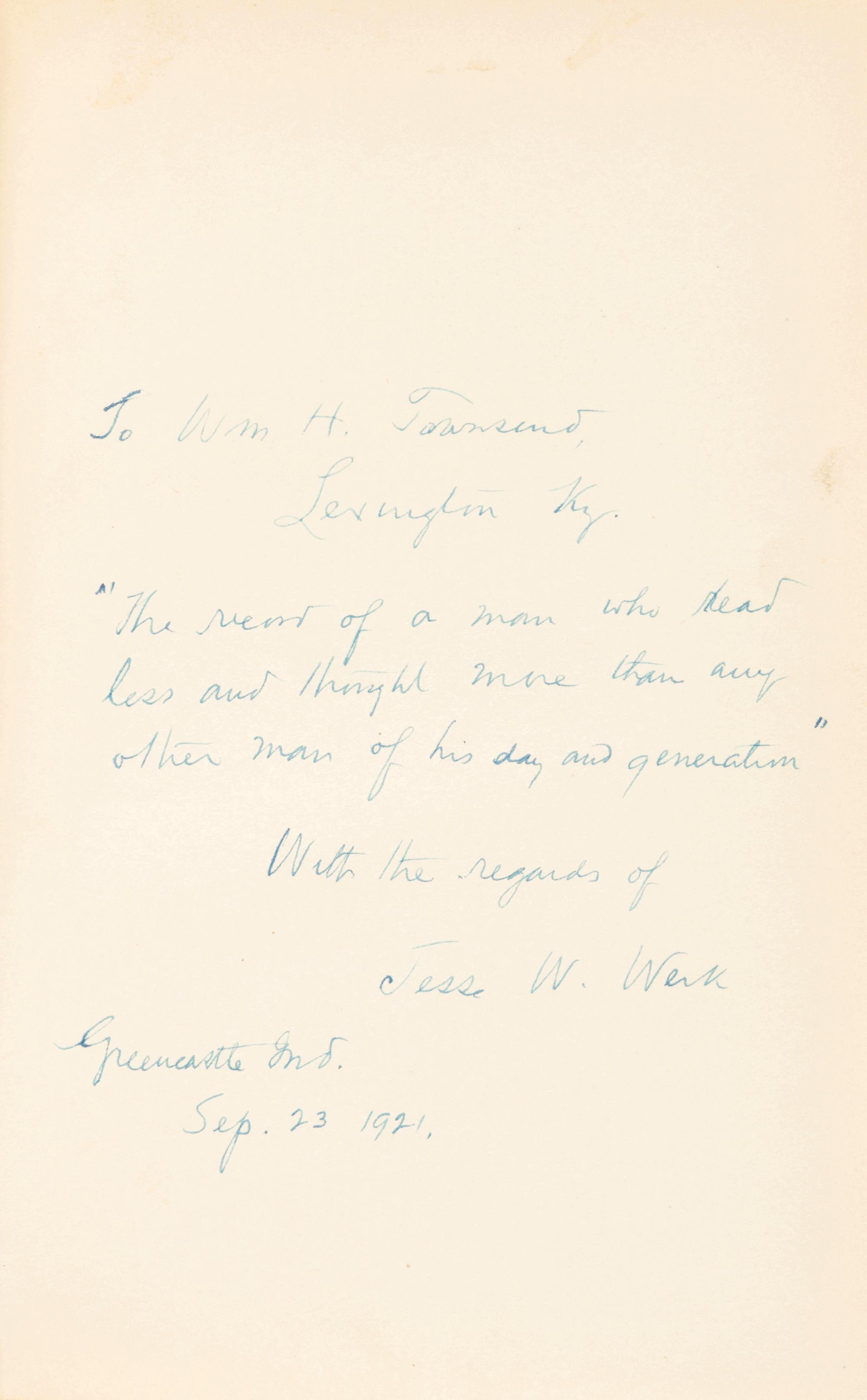 [LINCOLN, Abraham (1809-1865)]. HERNDON, William H. and Jesse William WEIK. Herndon's Lincoln: The True Story of a Great Life . Chicago, etc.: Belford, Clarke & Company, 1889.