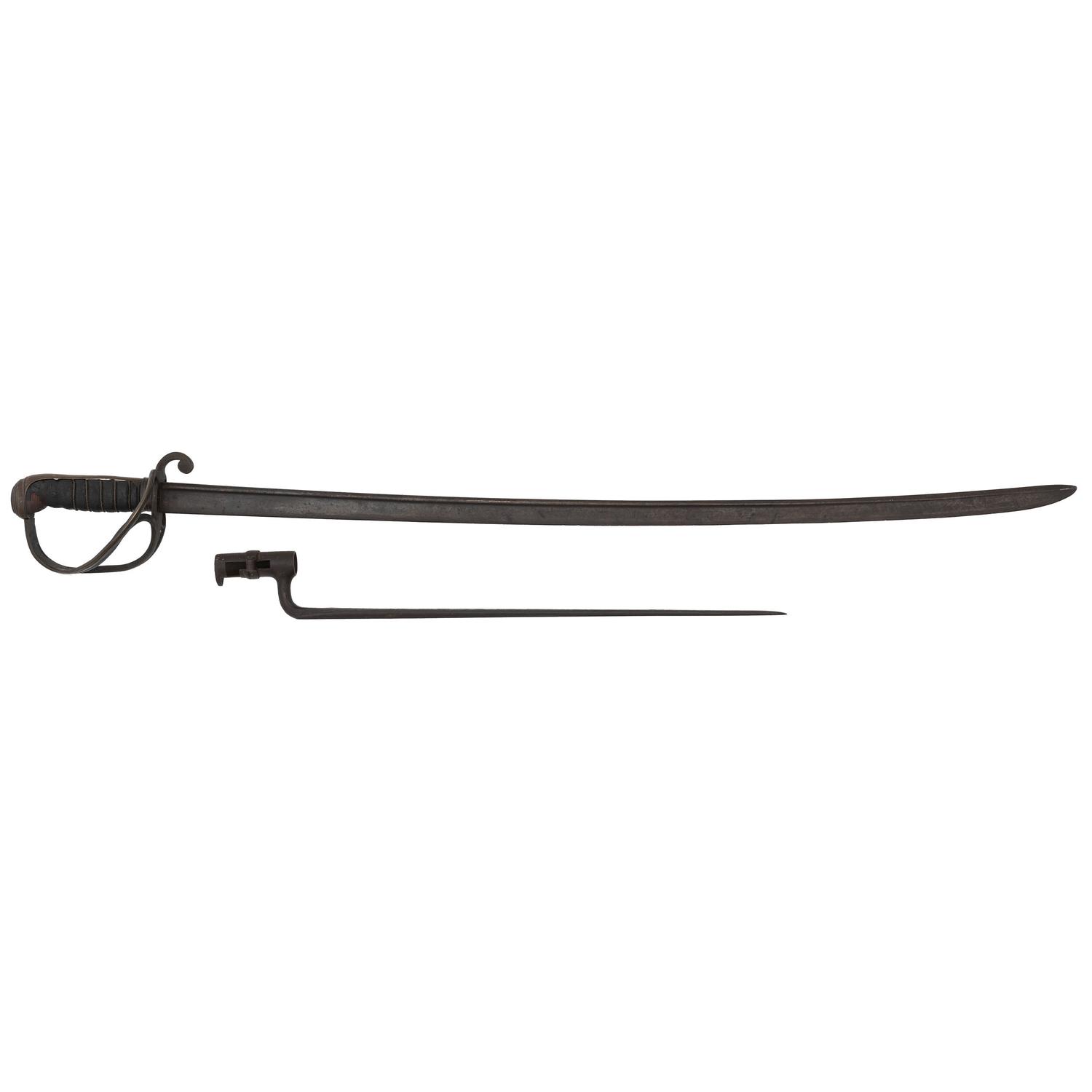 Attic Condition US Model 1833 Dragoon Saber and Socket Bayonet