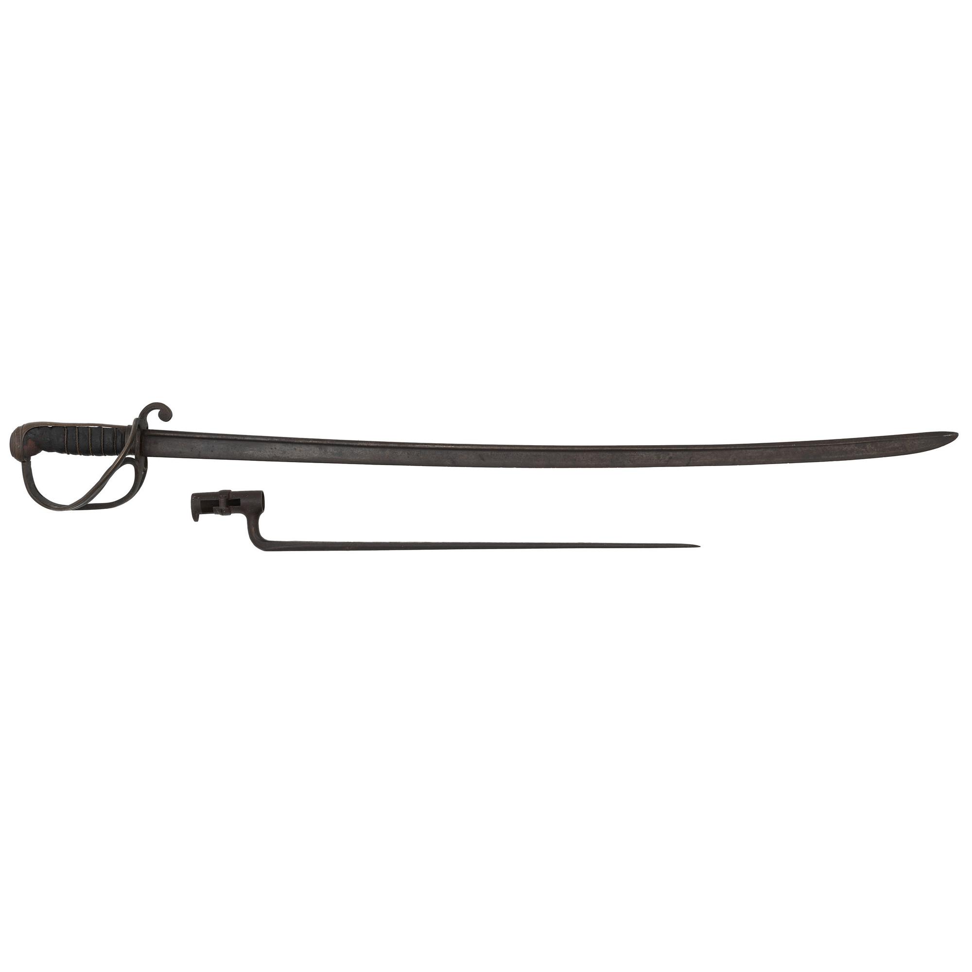 Attic Condition US Model 1833 Dragoon Saber and Socket Bayonet
