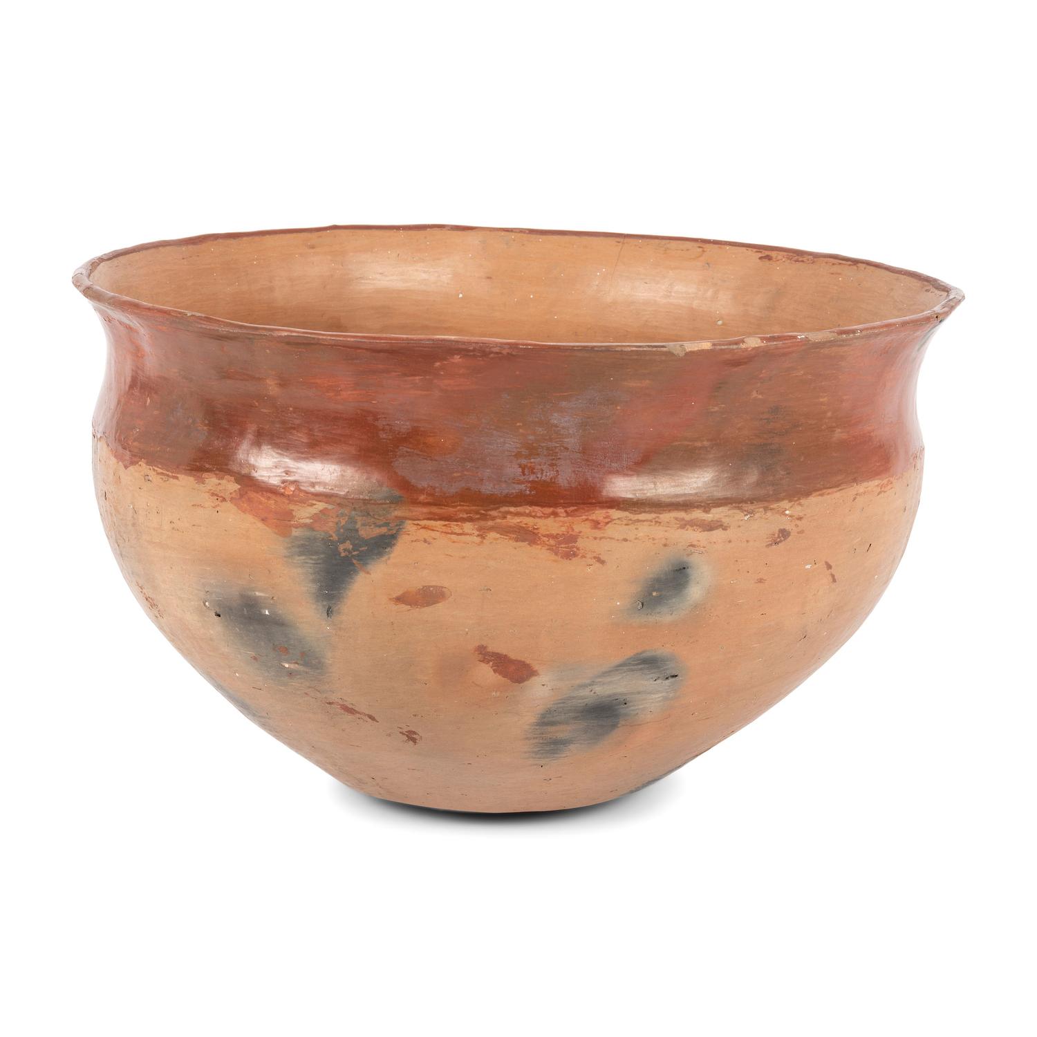 Ohkay Owingeh Redware Pottery Dough Bowl