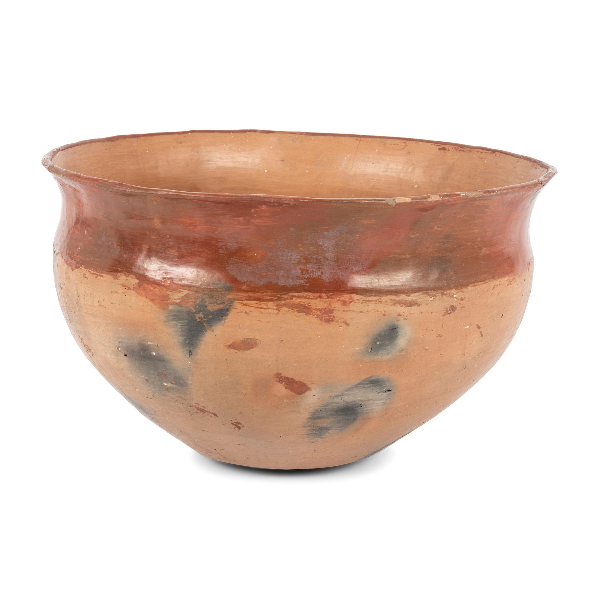 Ohkay Owingeh Redware Pottery Dough Bowl