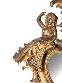 A Pair of Italian Giltwood and Etched Glass Mirrors