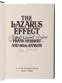 HERBERT, Frank (1920-1986) and Bill RANSOM (b. 1945). The Lazarus Effect . New York: G.P. Putnam's Sons, 1983.