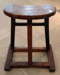 A Wooden Stool Height 20 1/2 inches.