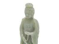 A Chinese Celadon Jade Figure of a Meiren