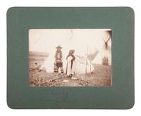 [NATIVE AMERICANS]. A group of 10 photographs of the Custer Battlefield and Crow Indians, incl. Chief "Two Moons" and "Curly."