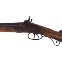 Double Barrel Percussion Shotgun Obtained on the Standing Rock Reservation