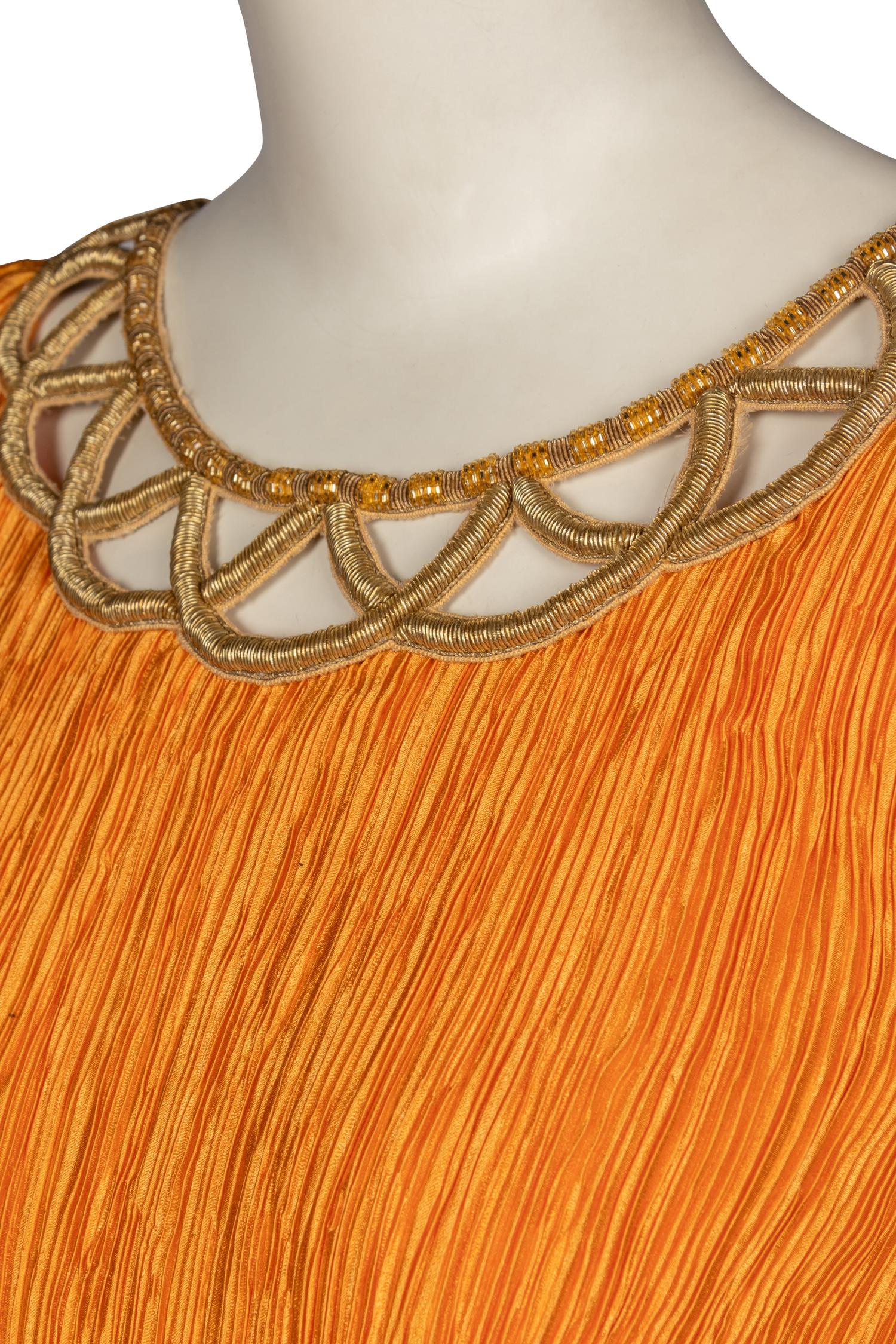 Mary McFadden Couture Pleated Gown