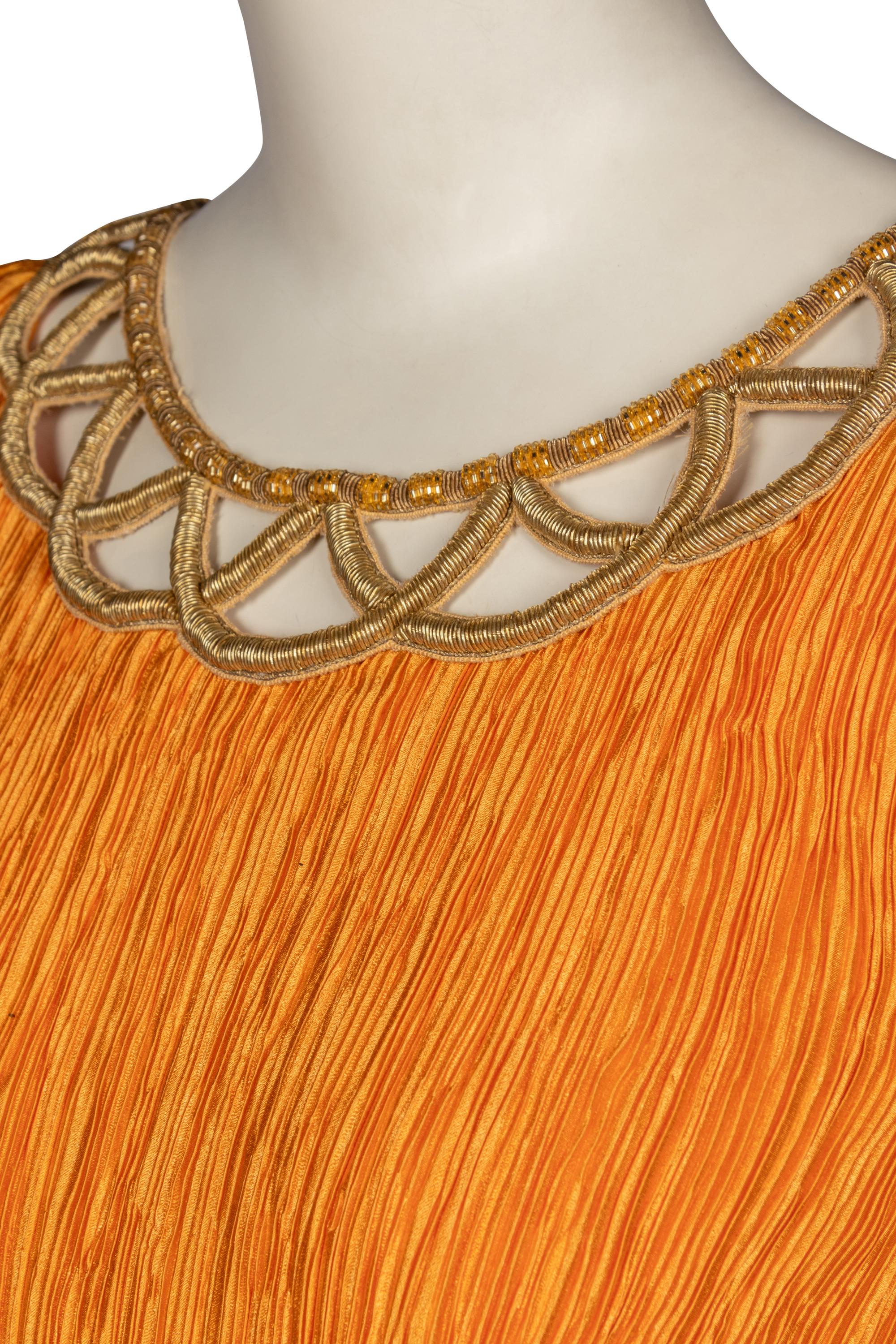 Mary McFadden Couture Pleated Gown