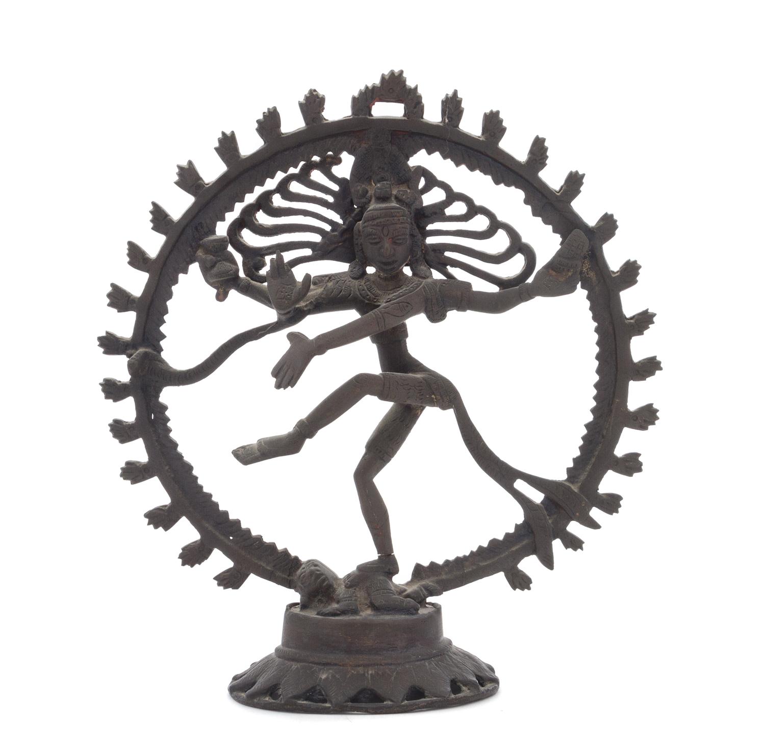 An Indian Bronze Figure of Shiva Nataraja Height 10 1/2 inches.