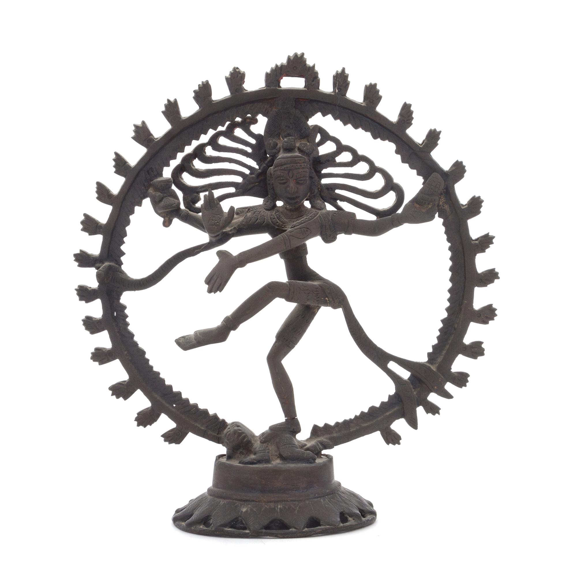 An Indian Bronze Figure of Shiva Nataraja Height 10 1/2 inches.