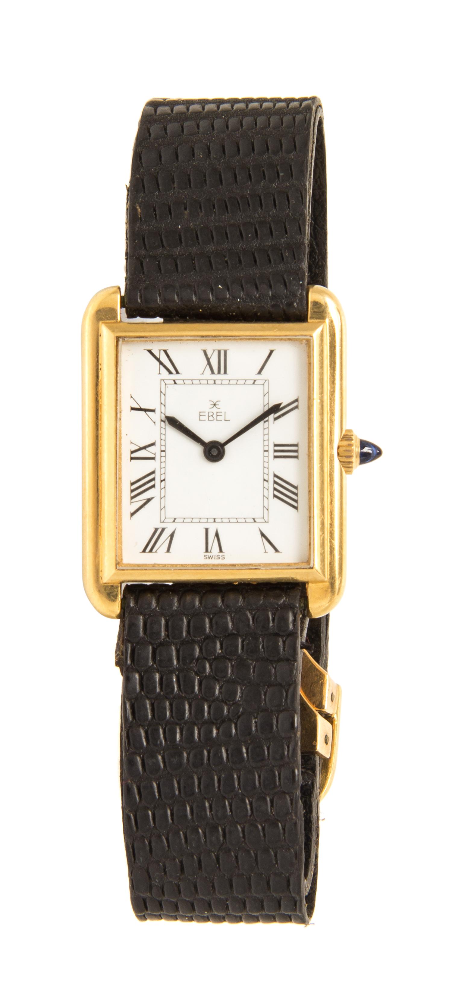 An 18 Karat Yellow Gold Wristwatch, Ebel,