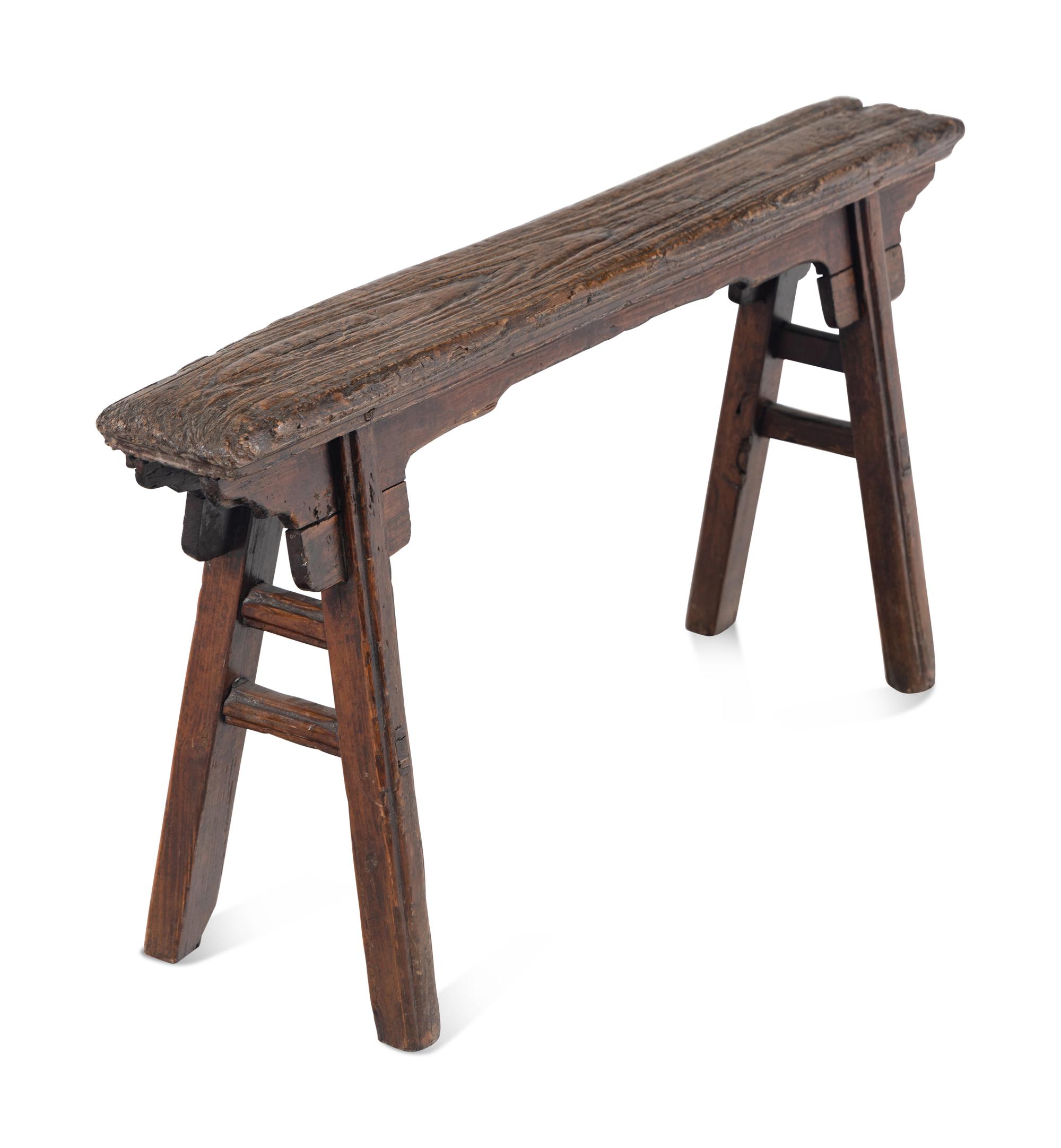 A Chinese Rustic Elm Bench