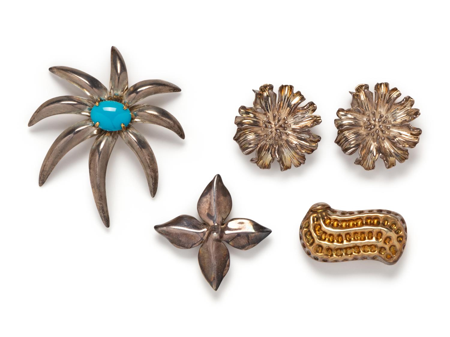 TTIFFANY & CO., COLLECTION OF STERLING SILVER BROOCHES