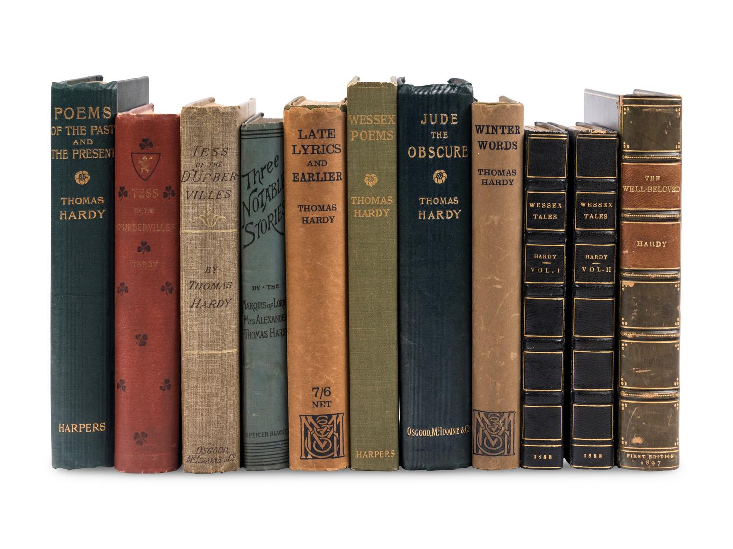 HARDY, Thomas (1840-1928). A group of 10 works, many FIRST EDITIONS, including: