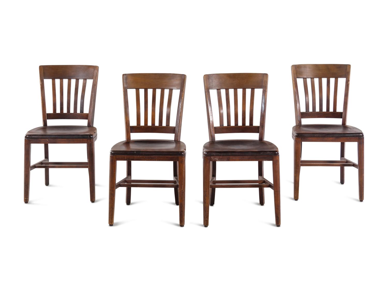A Set of Four English Mahogany Side Chairs