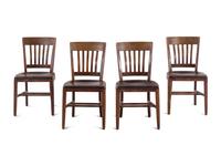 A Set of Four English Mahogany Side Chairs