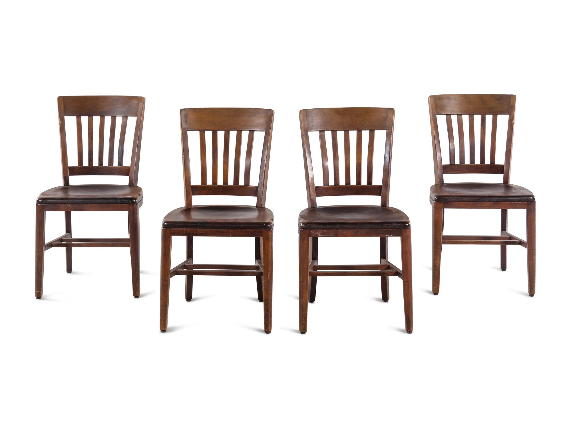 A Set of Four English Mahogany Side Chairs