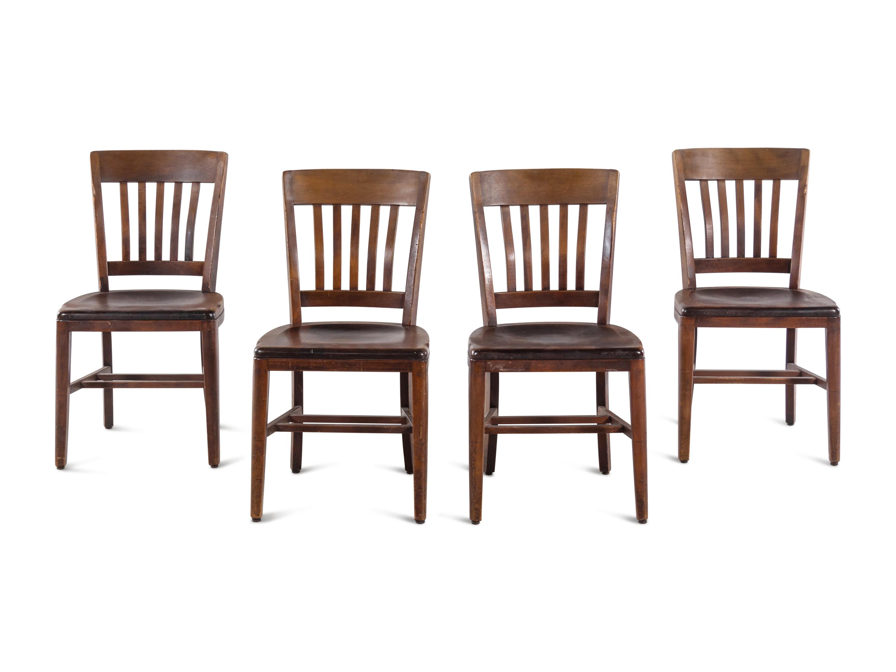 A Set of Four English Mahogany Side Chairs