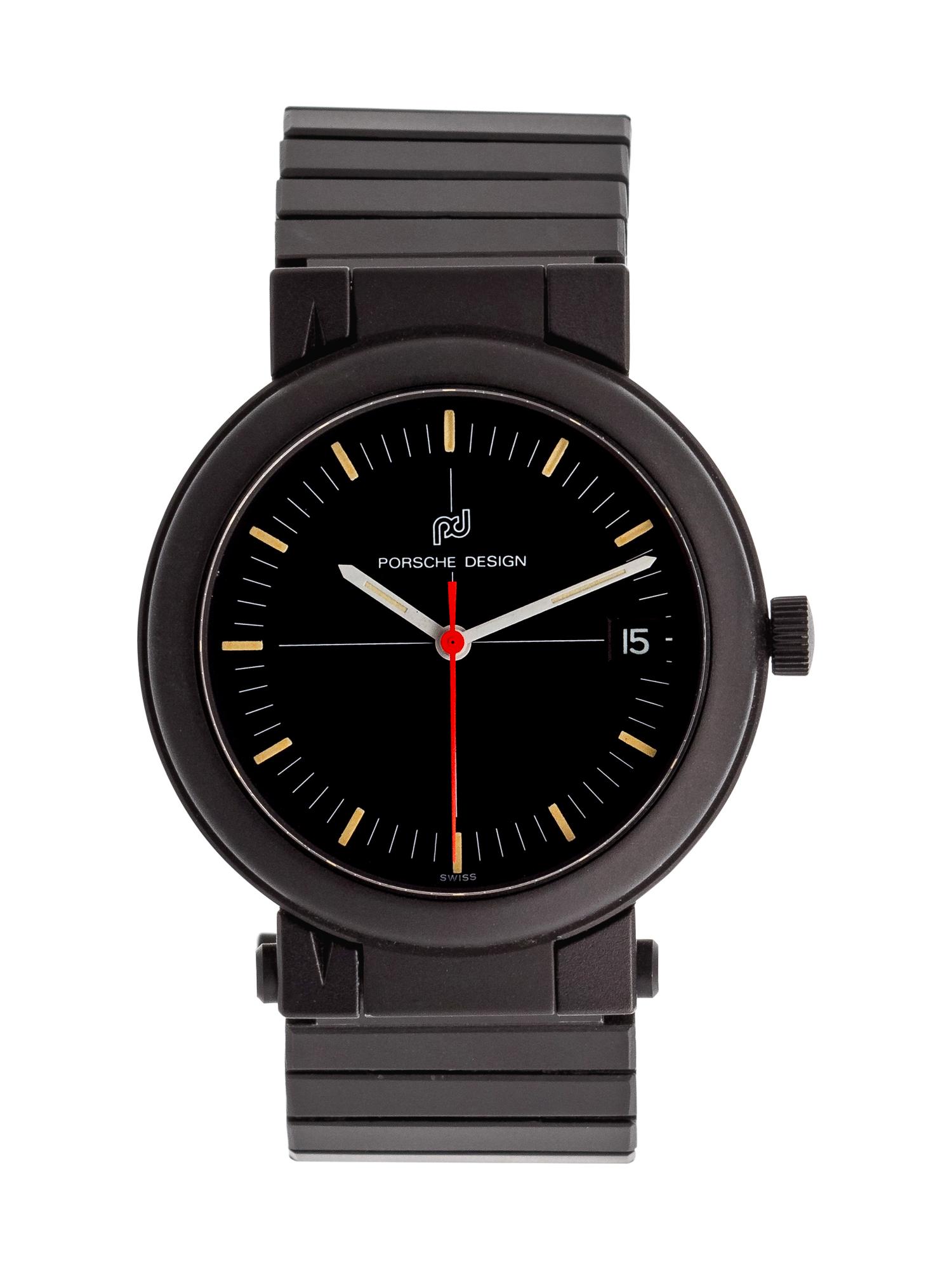 IWC for Porsche Design, Black PVD and Titanium 'Compass' Wristwatch