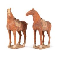 A Pair of Chinese Terracotta Horses