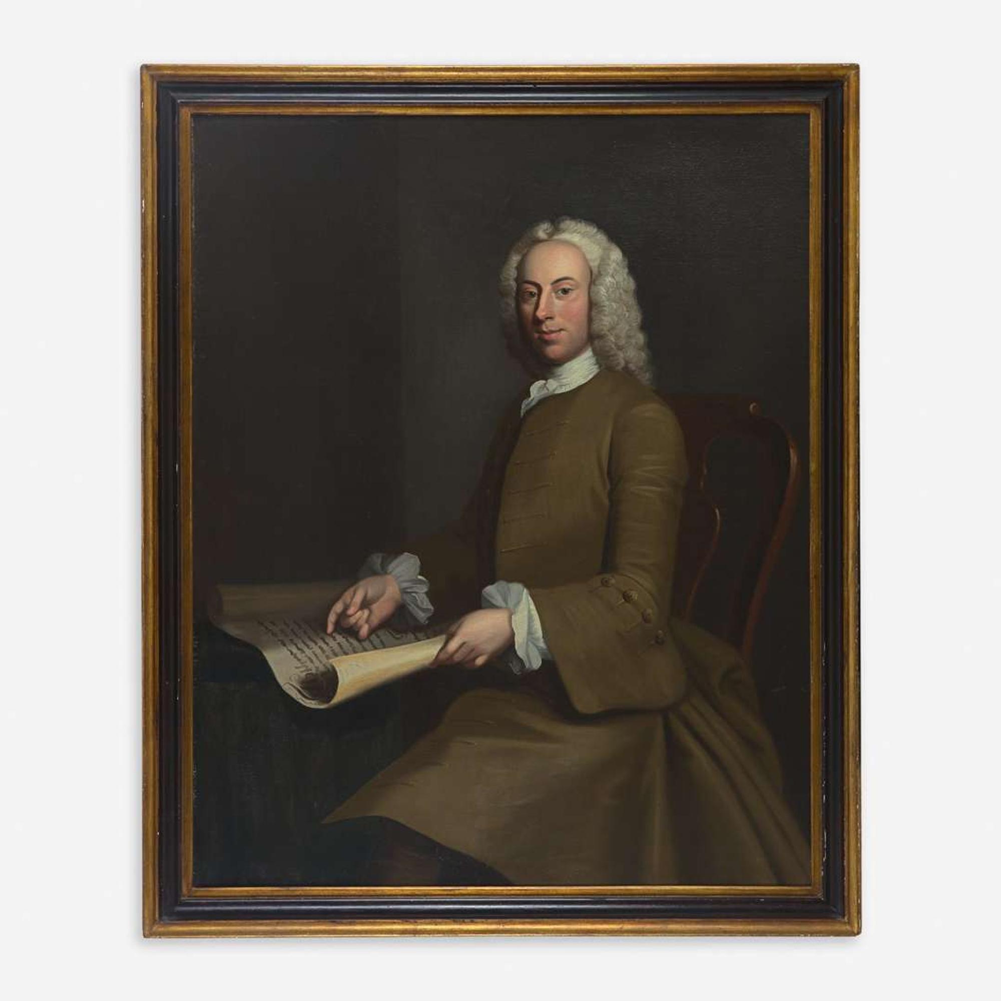 Attributed to William Hoare (British, 1706–1799) Portrait of John Penn Seated, Bust-Length