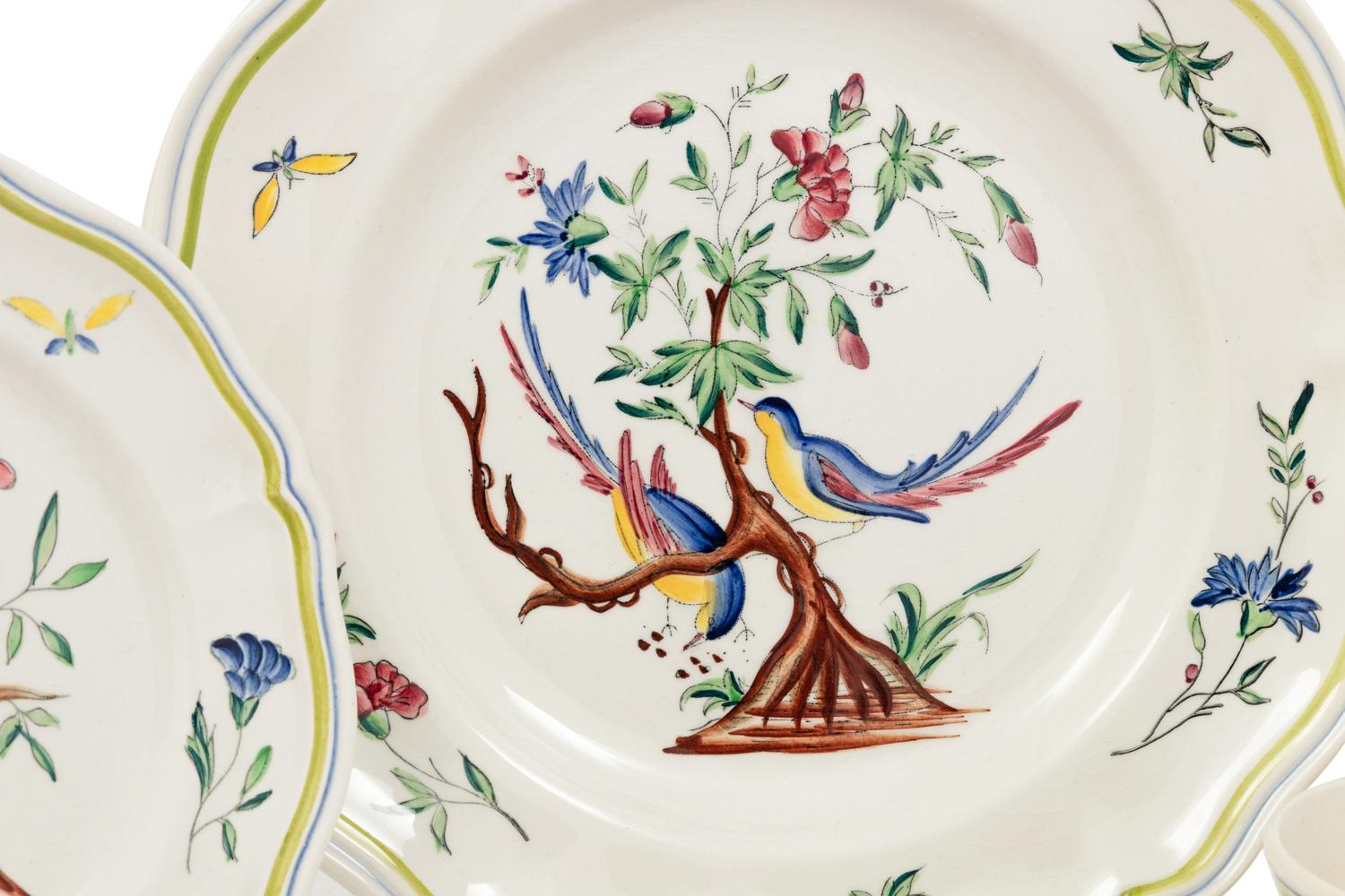 A French Painted Porcelain Dinner Service