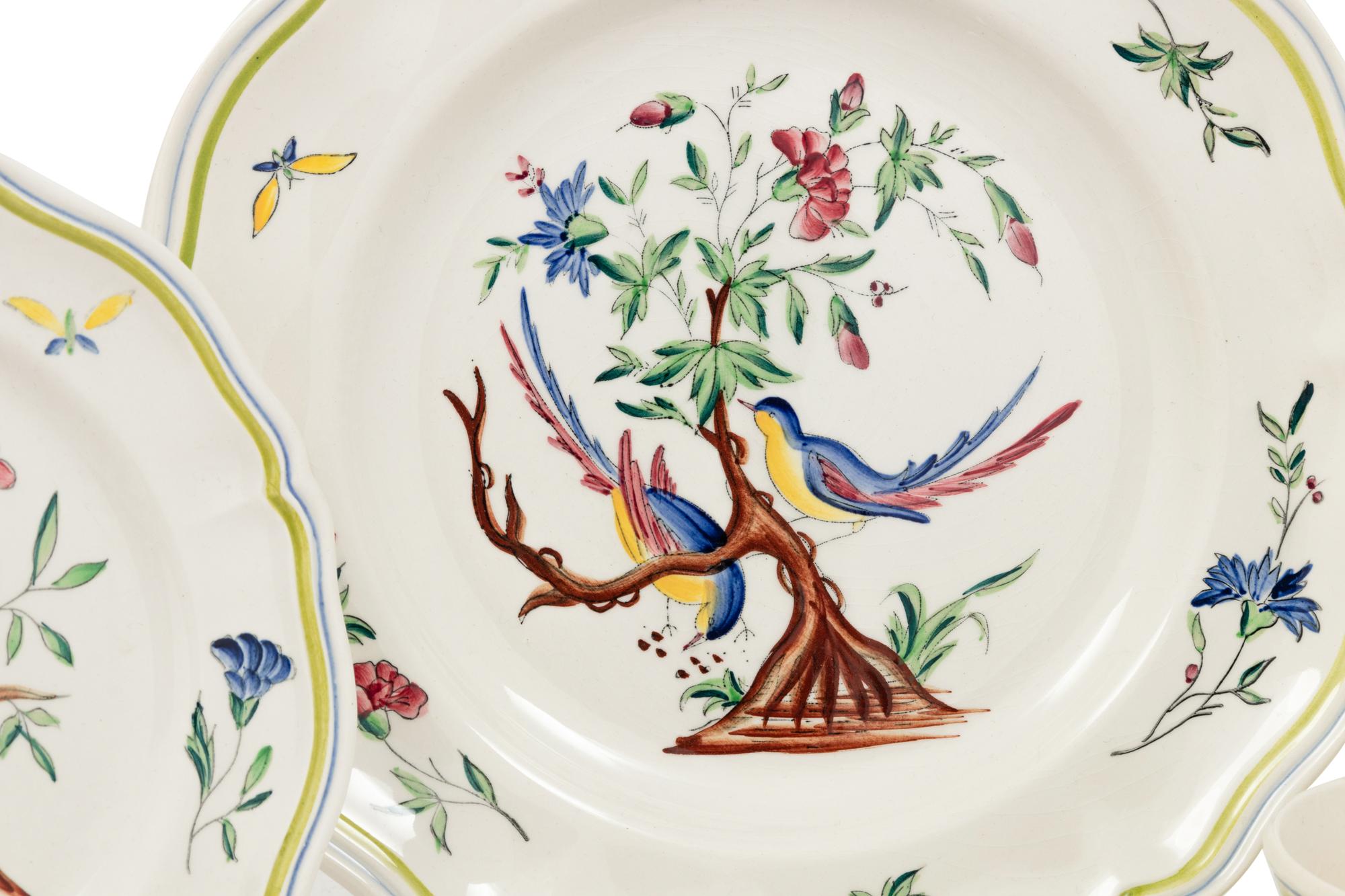 A French Painted Porcelain Dinner Service