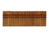 [BINDINGS]. A group of approximately 38 volumes, most in contemporary leather bindings, including works related to biography, history, and literature, including:
