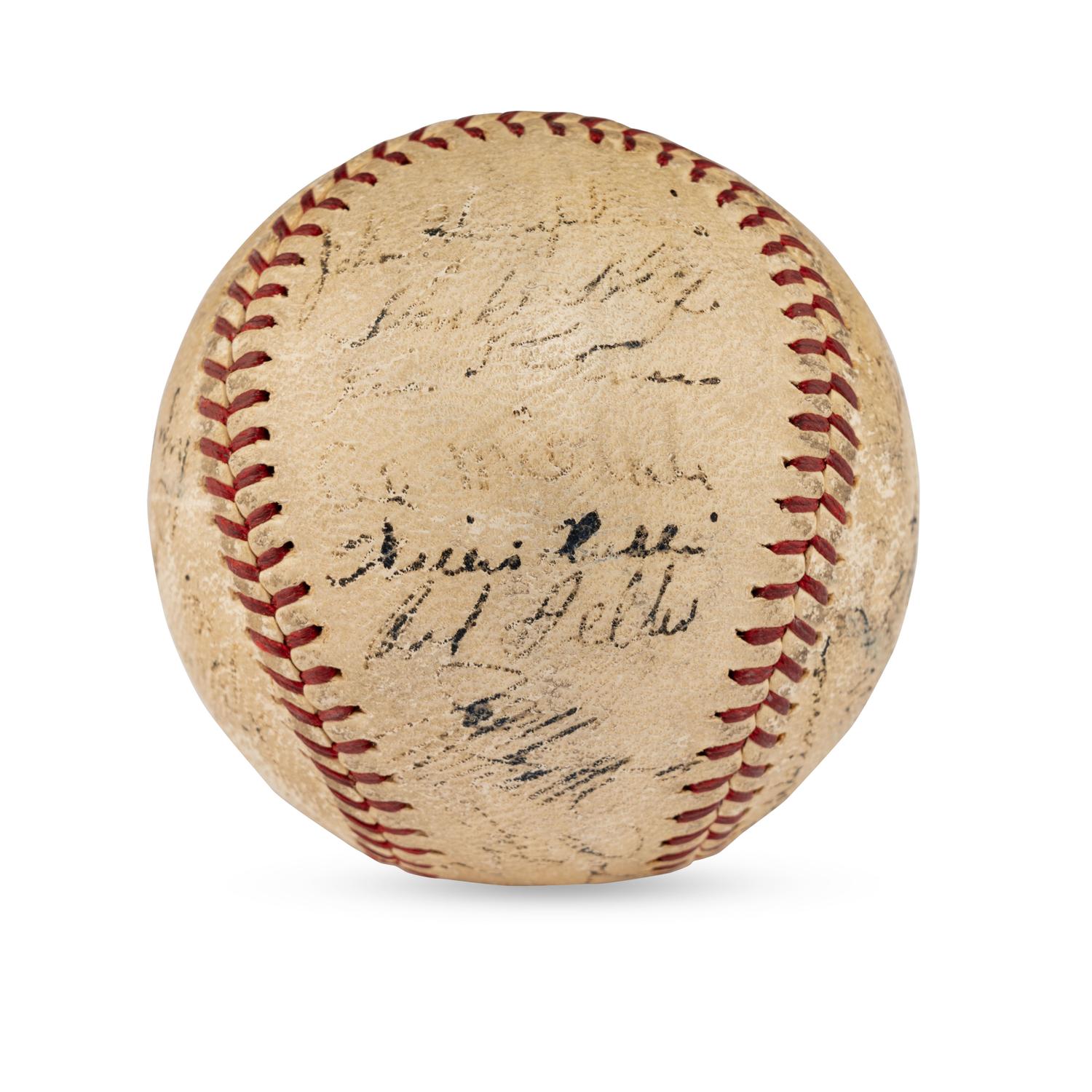 A 1938 Cleveland Indians Team Signed Autograph Baseball (PSA Letter of Authenticity)