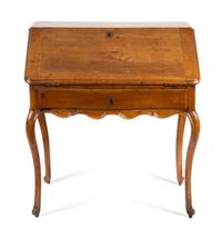 A Louis XV Provincial Walnut Bureau en Pente Height 36 x width 33 1/2 x depth 22 inches. — 18TH CENTURY