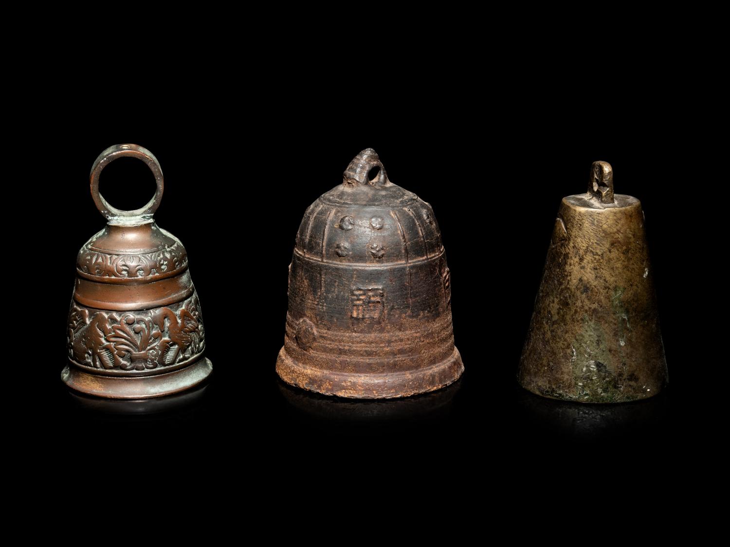 Three Asian Bronze Bells
