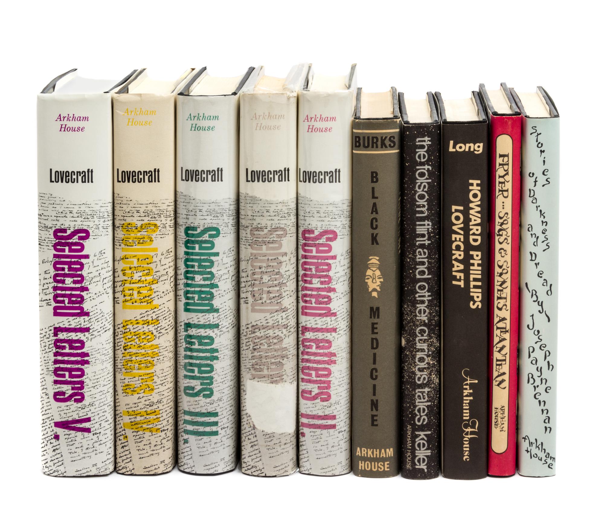 (ARKHAM HOUSE)) Works published by Arkham House, some signed; 7 issues of The Arkham Collector, and 5v. Lovecraft Letters (46)