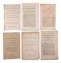 [RECONSTRUCTION]. A group of 27 pamphlets related to politics, finance, and policy in the post-war South, especially Louisiana, comprising:
