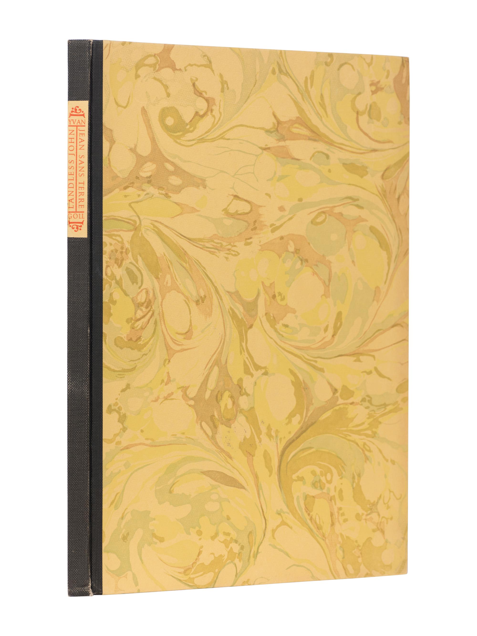 [GRABHORN PRESS]. GOLL, Yvan (1891 - 1950). Landless John . San Francisco: The Grabhorn Press, 1944.