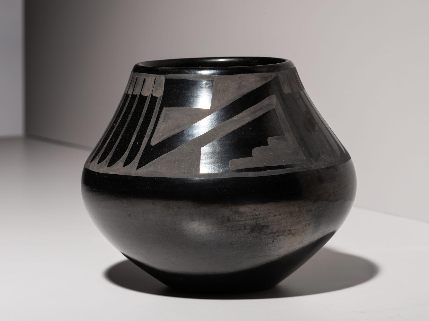 Blackware Jar, with Feathers 1943-1954