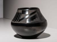 Blackware Jar, with Feathers 1943-1954