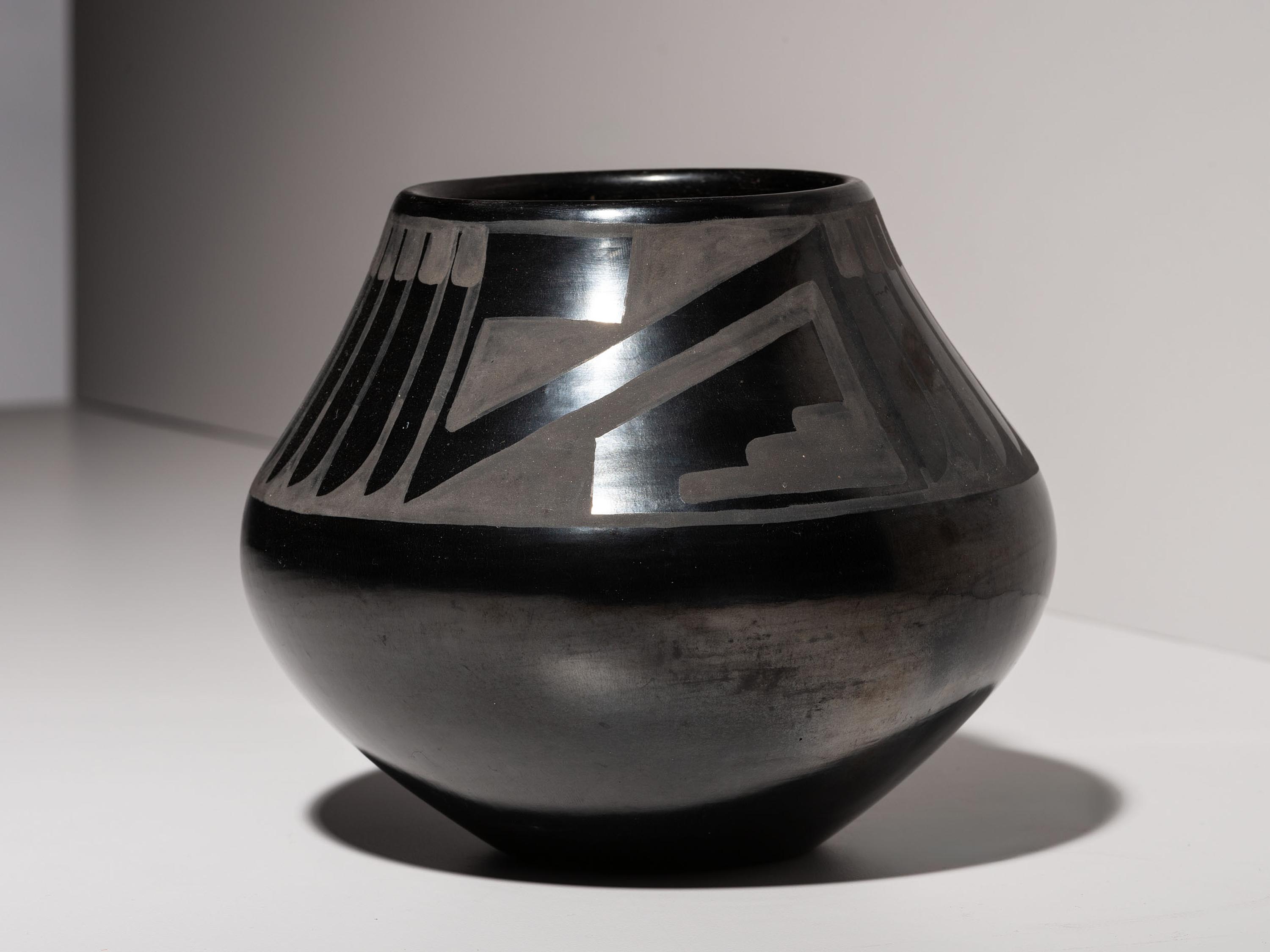 Blackware Jar, with Feathers 1943-1954